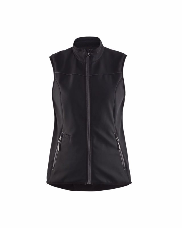 Softshell Vest Dame 3851 sort/mørk grå, str.XS