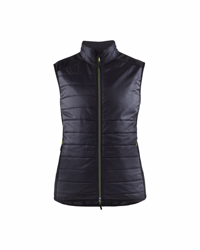 Vest Dame 3864 sort/gul, str.M