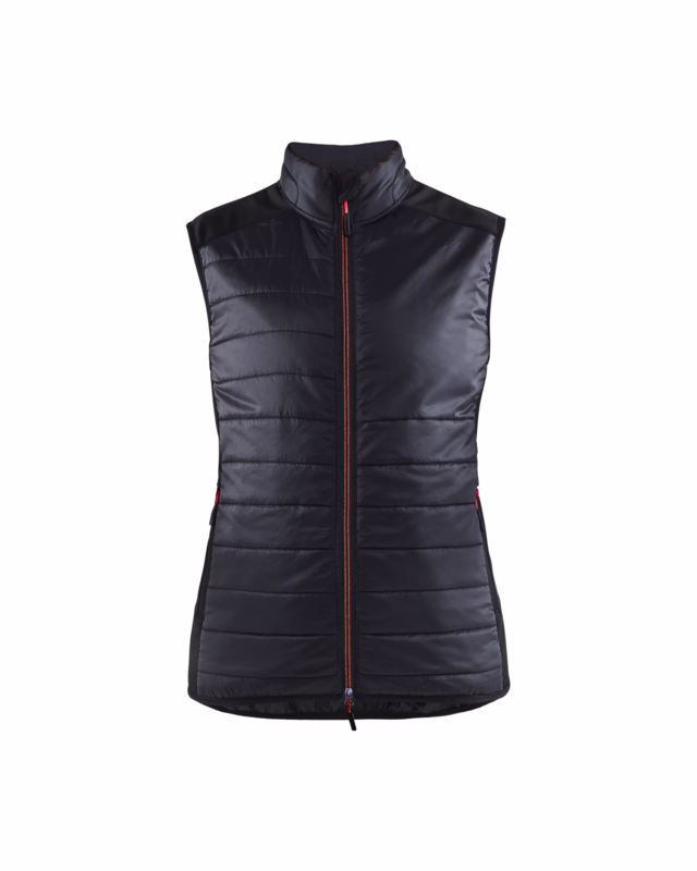 Vest Dame 3864 sort/rød, str.XS