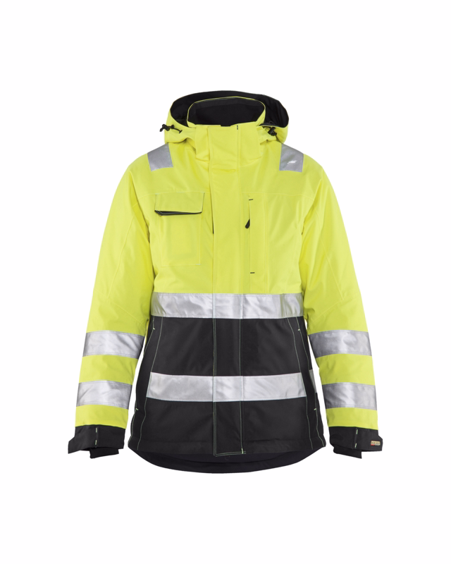 Vinterjakke Dame Hi-vis 4872 gul/sort, str.S