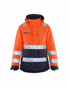 Blåkläder - Vinterjakke Dame Hi-vis 4872 orange/marineblå
