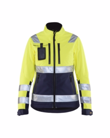 Blåkläder - Softshell jakke Dame Hi-vis 4902 gul/marineblå