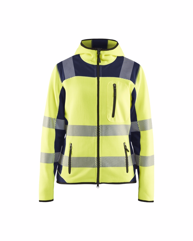 Softshell jakke Dame Hi-vis 4967 gul/marineblå, str.XS