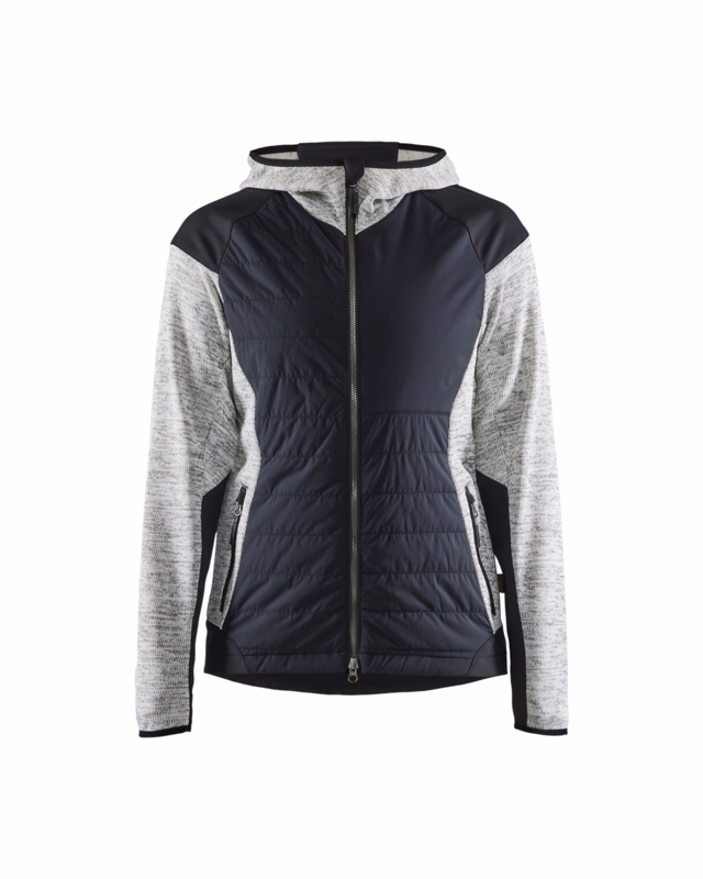 Hybrid Jakke Dame 5931 gråmeleret/sort, str.S