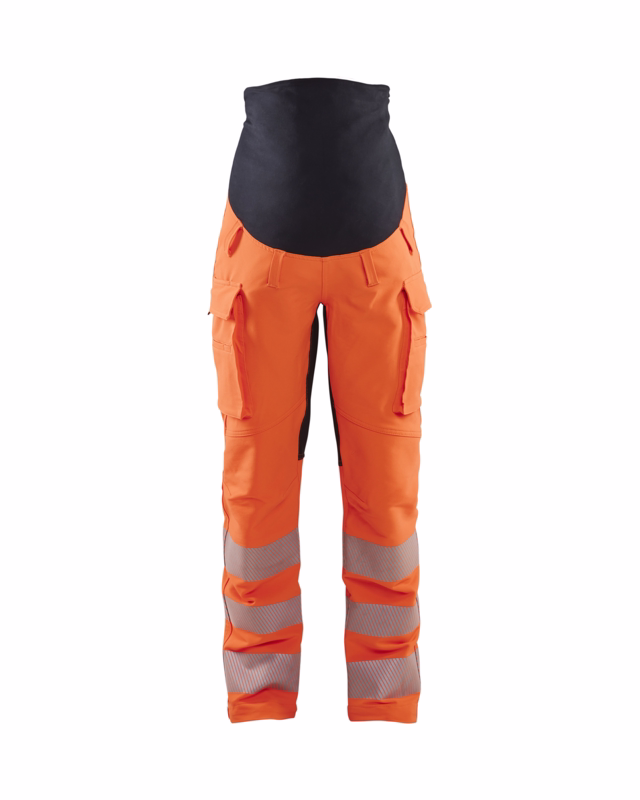 Arbejdsbuks Gravid  Dame Hi-vis 7100 orange/sort, str.M