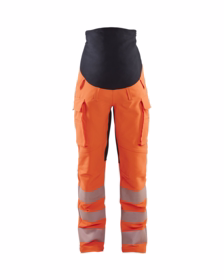 Blåkläder - Arbejdsbuks Gravid  Dame Hi-vis 7100 orange/sort