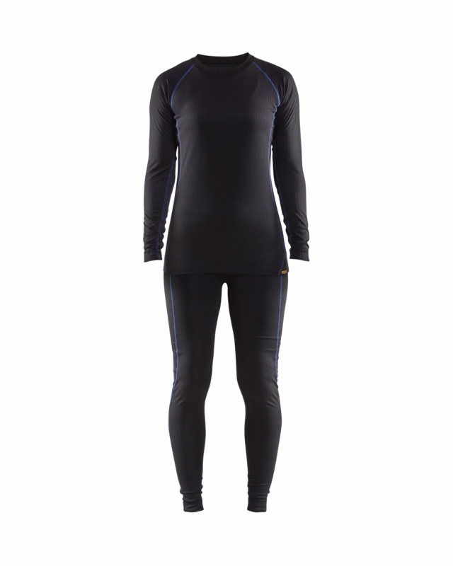 Undertøjssæt Dame 7202 sort/koboltblå, str.XS