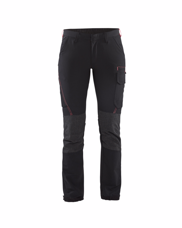 Servicebuks Dame 7122 sort/rød, str.C38