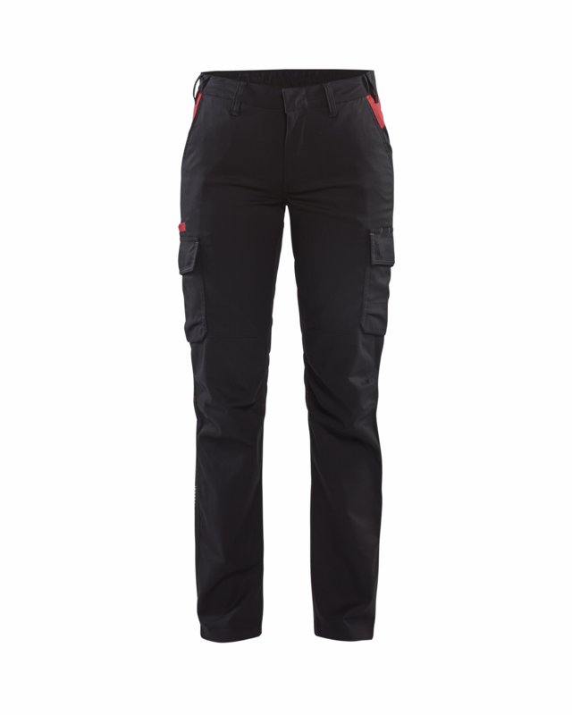 Servicebuks Dame 7144 sort/rød, str.C38