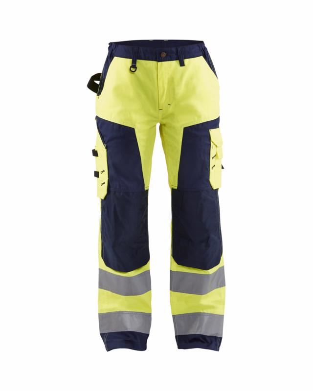 Arbejdsbuks Dame Hi-vis 7155 gul/marineblå, str.C36