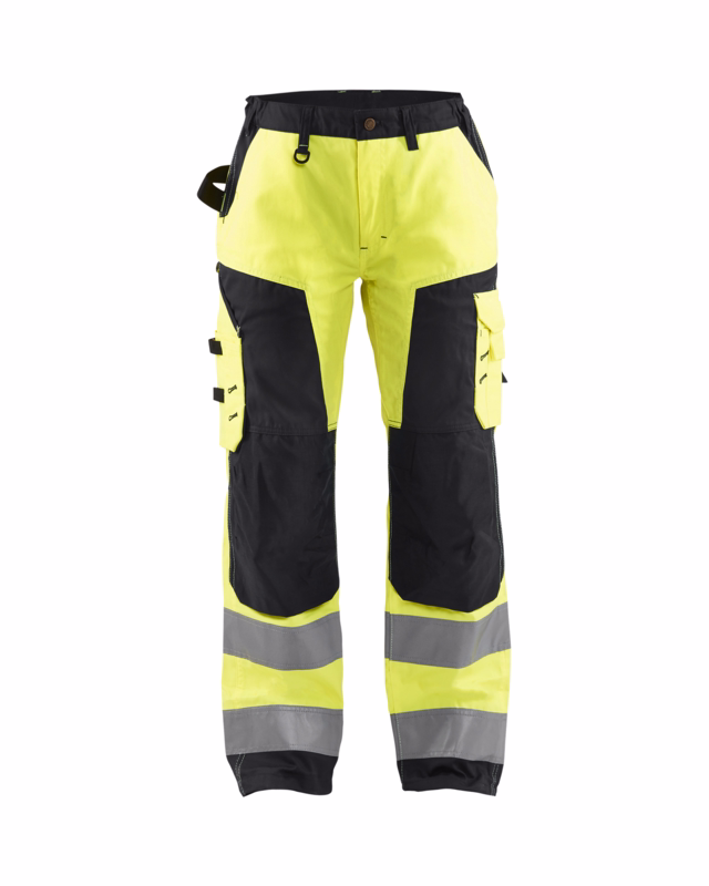 Arbejdsbuks Dame Hi-vis 7155 gul/sort, str. D22