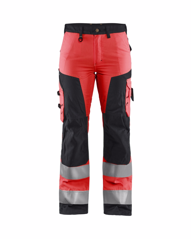 Arbejdsbuks Dame Hi-vis 7155 rød/sort, str.C34