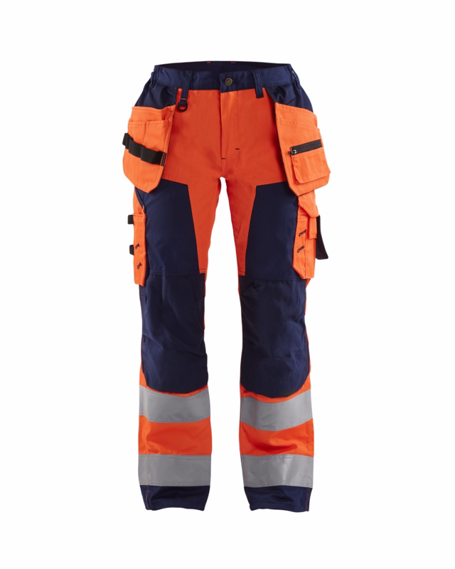 Arbejdsbuks Dame Hi-vis 7156 orange/marineblå, str. D22