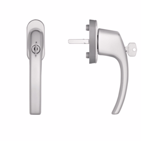 Blaugelb - Paskvilgreb drejekip låsbar 90° klik 7x37mm sølv F1