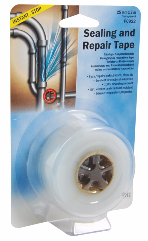 Vulkaniserende siliconetape transp 0,5x25mm 3m