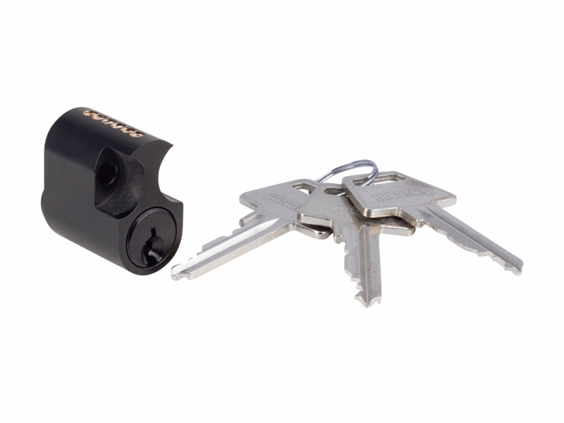 Cylinder oval 2603 sort Rokoko m/3 nøgler