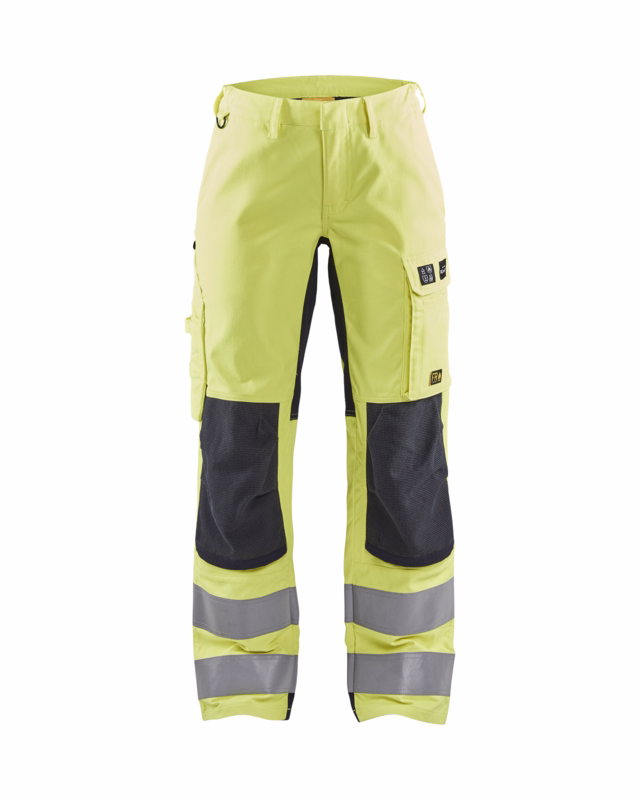 Arbejdsbuks Dame Hi-vis 7191 gul/marineblå, str. C44