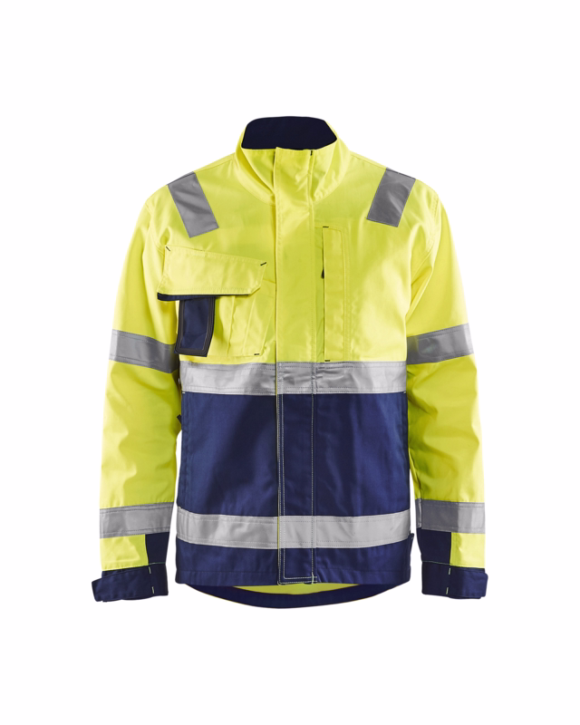Arbejdsjakke Hi-vis 4064 gul/marineblå, str. 6XL