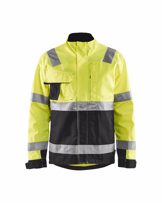 Arbejdsjakke Hi-vis 4064 gul/sort, str. S