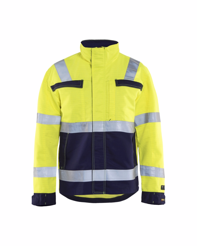 Arbejdsjakke Hi-vis 4087 gul/marineblå, str. XS