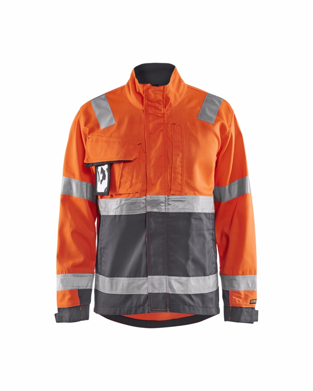 Arbejdsjakke Hi-vis 4064 orange/mellemgrå, str. 2XL