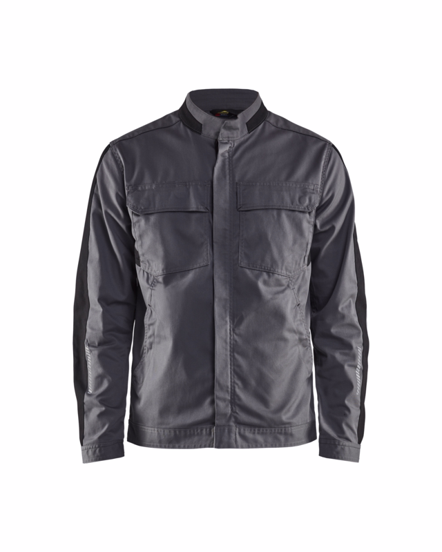 Servicejakke 4444 mellemgrå/sort, str. M