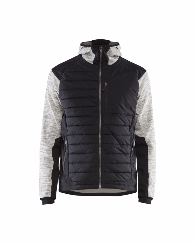 Hybrid Jakke 5930 gråmeleret/sort, str. XL