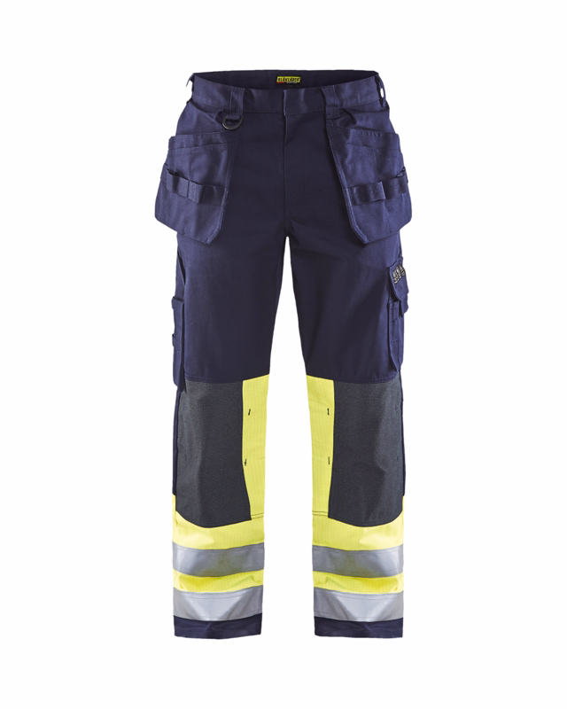 Arbejdsbuks Hi-vis 1479 marineblå/gul, str. C48