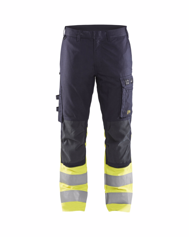 Arbejdsbuks Hi-vis 1787 marineblå/gul, str. C46