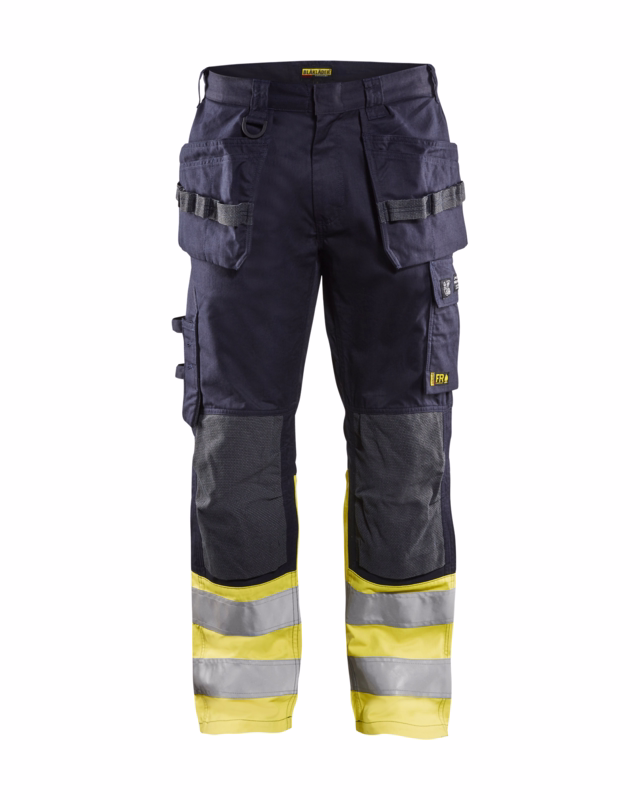 Arbejdsbuks Hi-vis 1489 marineblå/gul, str. C52