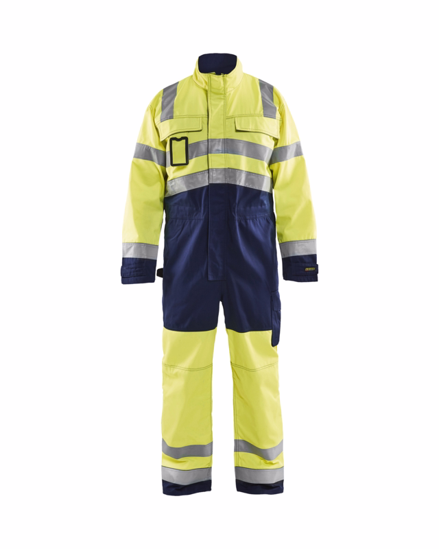 Kedeldragt Hi-vis 6373 gul/marineblå, str. C62