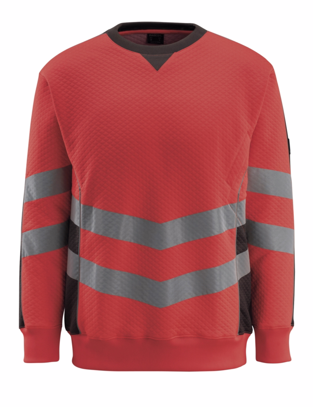 Sweatshirt 50126 Hi-vis rød/mørk antracit, str. XL