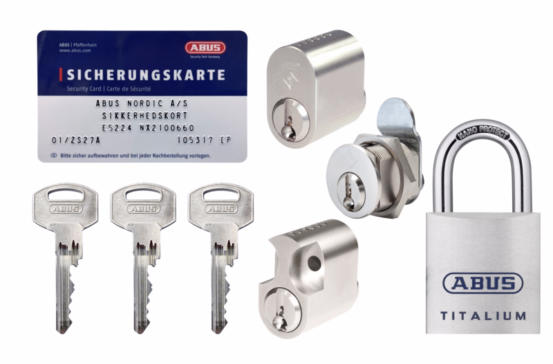 Cylindersæt Rokoko+postkasse+hængelås NX21 rsl m/3 nøgler
