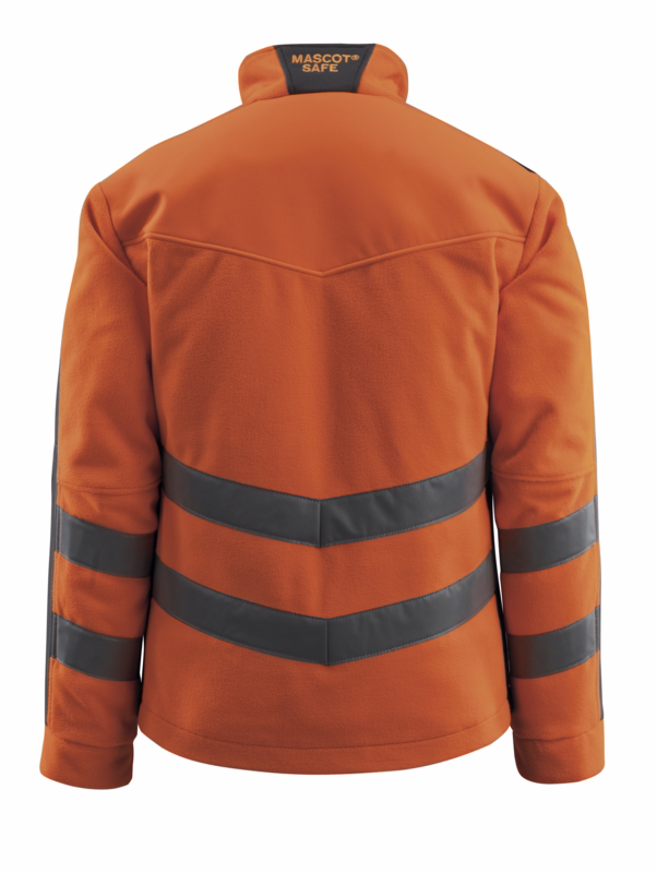 Fleecejakke Hi-vis 15503 orange/mørk antracit, str. S
