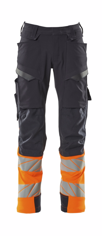 Arbejdsbuks Hi-vis 19179 mørk marine/orange, str. 82C60