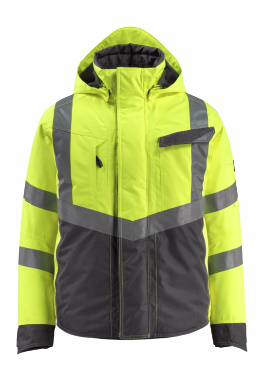 Vinterjakke Hi-vis 15535 gul/mørk antracit, str. 2XL