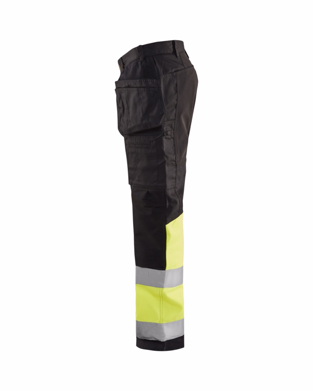 Arbejdsbuks Hi-vis 1558 sort/gul, str. D84