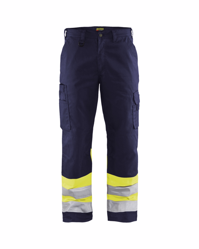 Arbejdsbuks Hi-vis 1564 marineblå/gul, str. C58