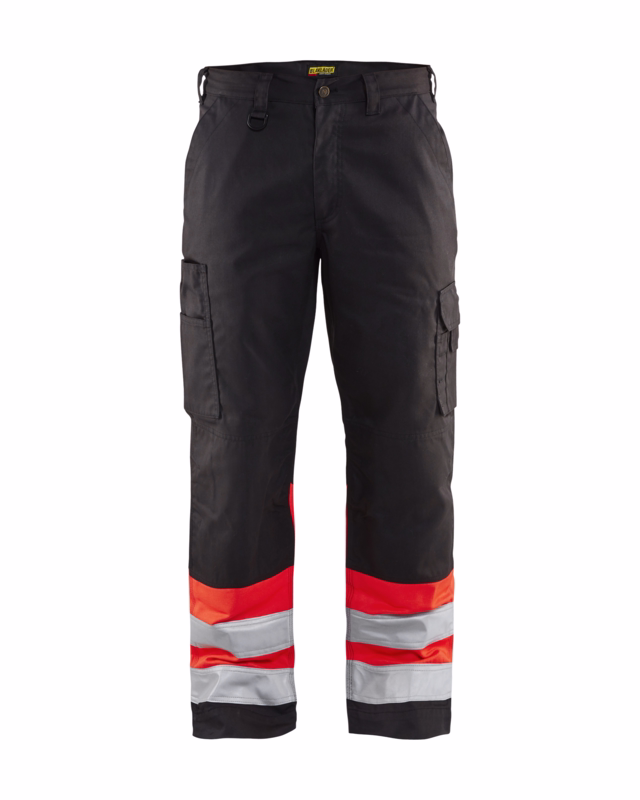 Arbejdsbuks Hi-vis 1564 sort/rød, str. C60