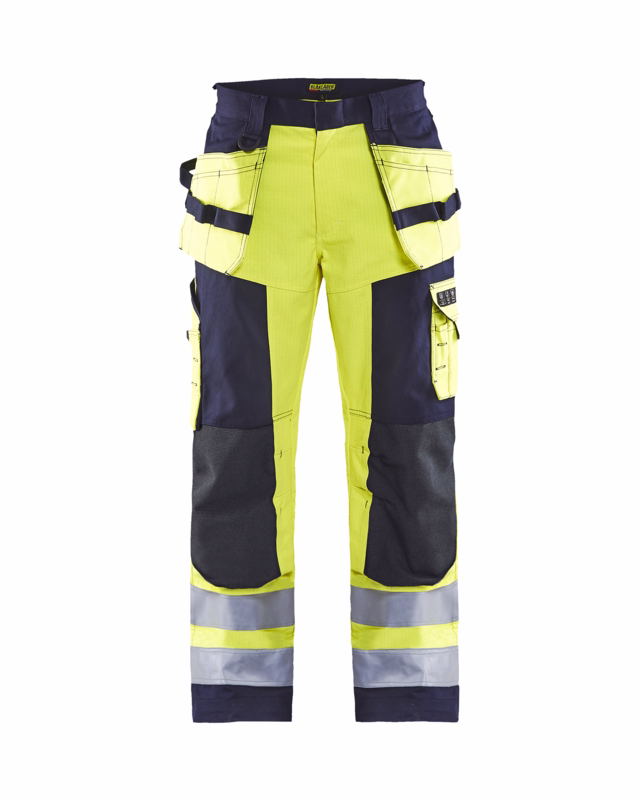Arbejdsbuks Hi-vis 1579 gul/marineblå, str. D100