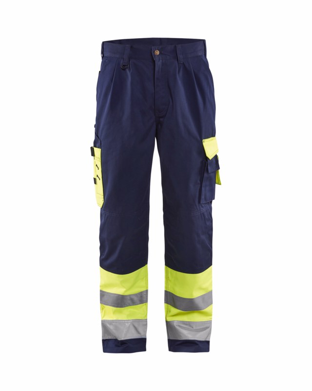 Arbejdsbuks Hi-vis 1584 gul/marineblå, str. C58