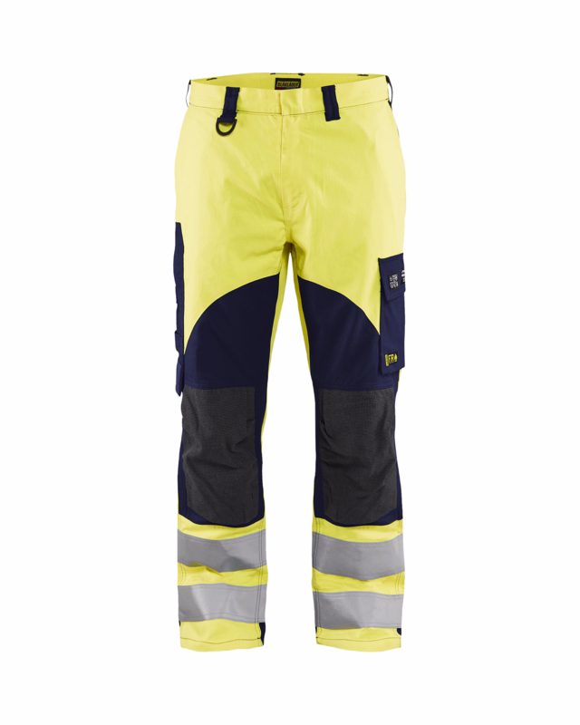 Arbejdsbuks Hi-vis 1588 gul/marineblå, str. C62