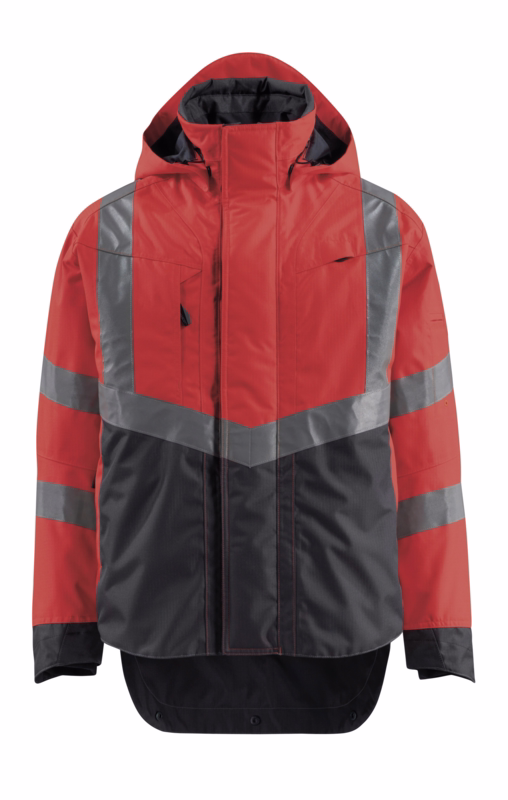 Skaljakke Hi-vis 15501 rød/mørk antracit, str. 2XL