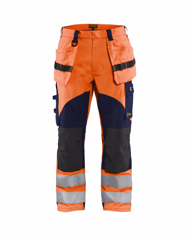 Arbejdsbuks Hi-vis 1589 orange/marineblå, str. D100