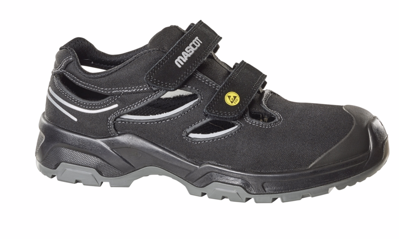 Sikkerhedssandal Dame F0100 Sort/Sølv, str. 40