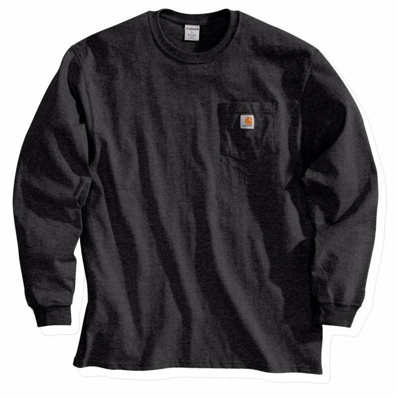 T-shirt L/Æ K126 Sort, str. XL