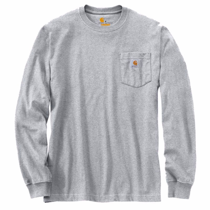 T-shirt L/Æ K126 Lys grå, str. S