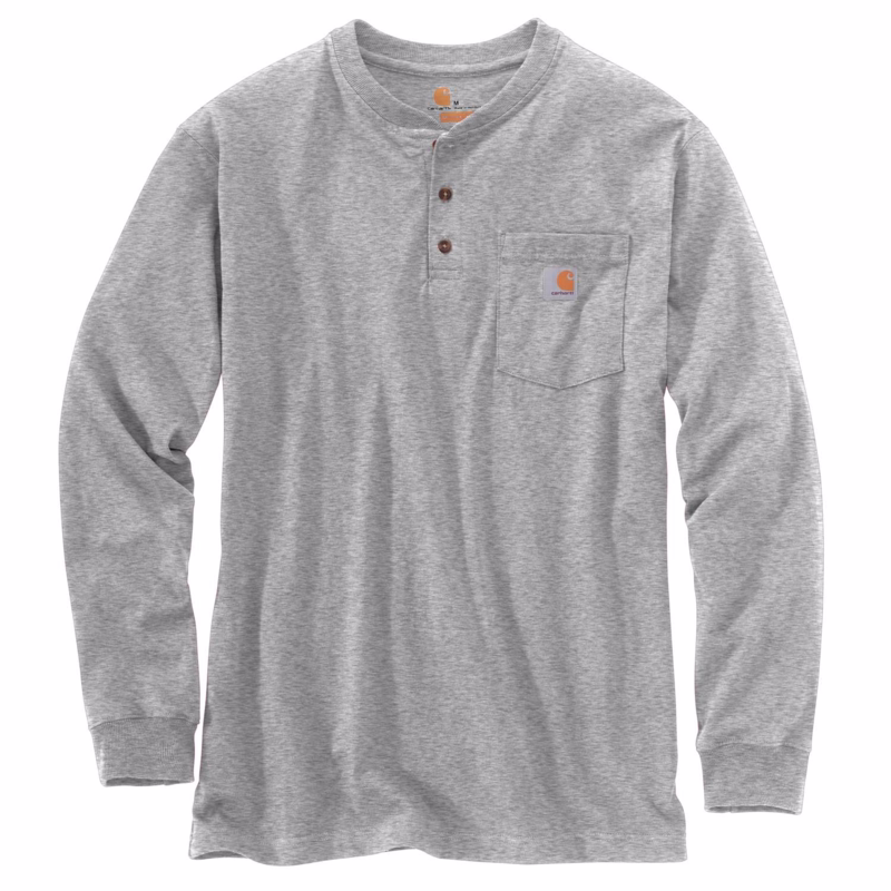 T-shirt L/Æ K128 Lys grå, str. S