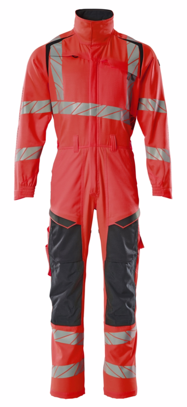 Kedeldragt Hi-vis 19519 rød/mørk marine, str. 2XL
