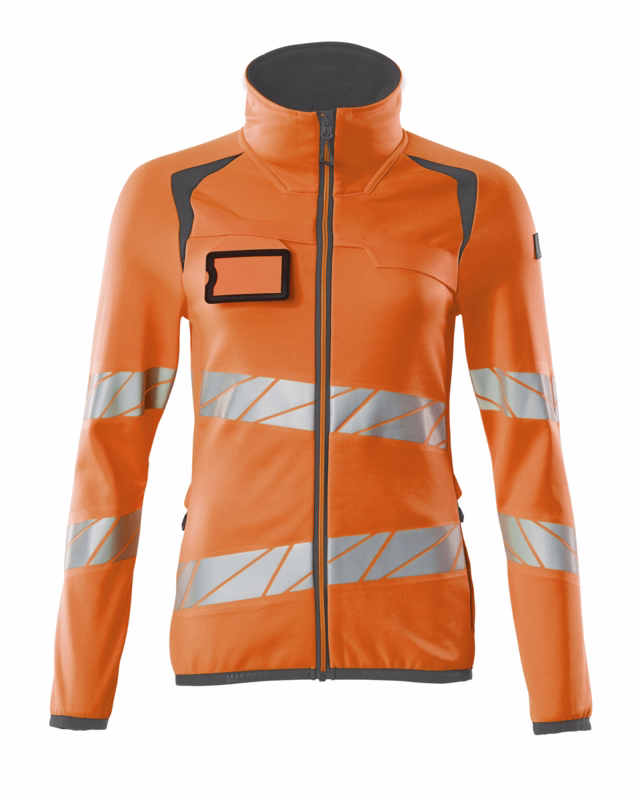 Fleecetrøje 19153 Dame Hi-vis orange/mørk antracit, str. 2XL